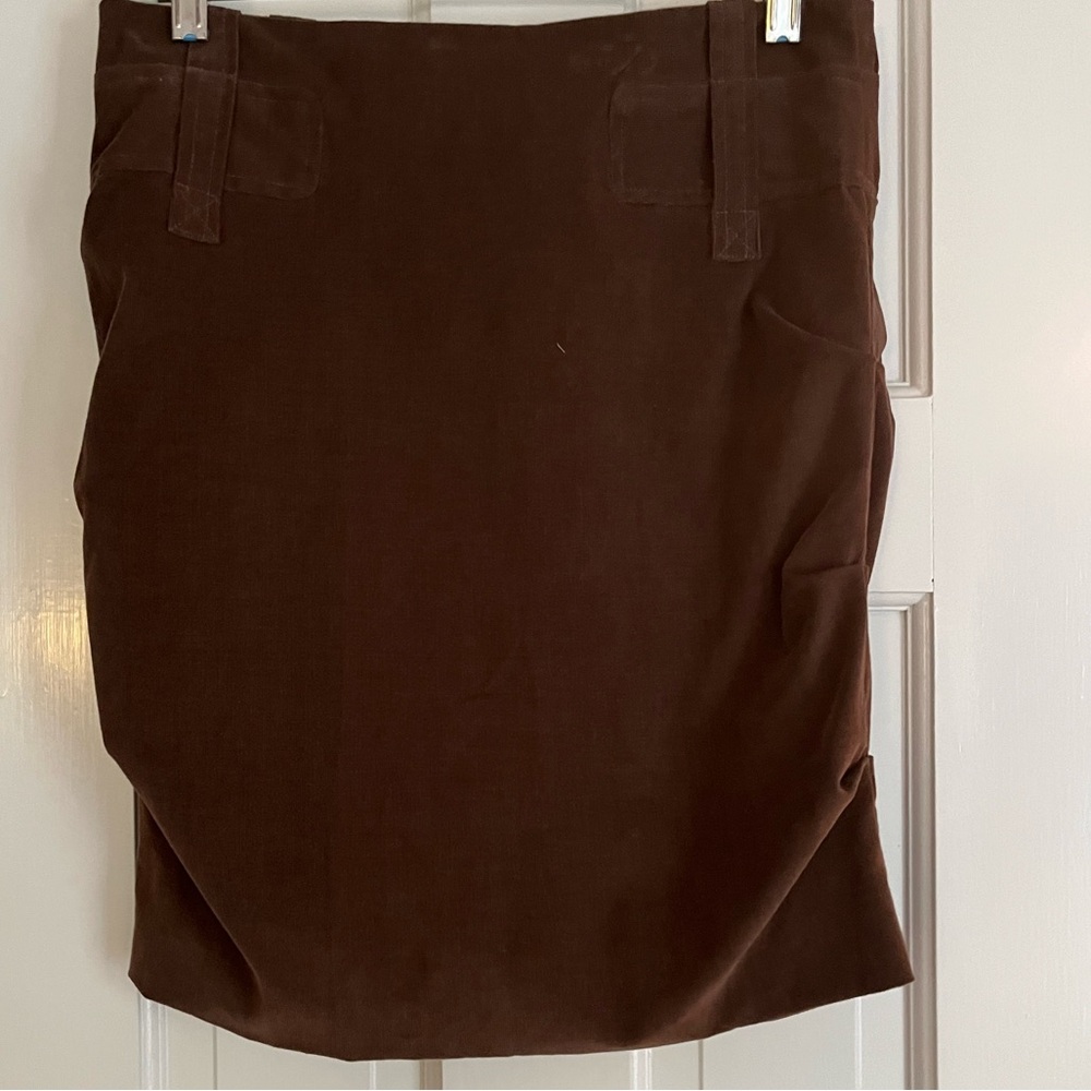 Nicole Miller Elegant Brown Corduroy Skirt!  NWOT-Vintage
